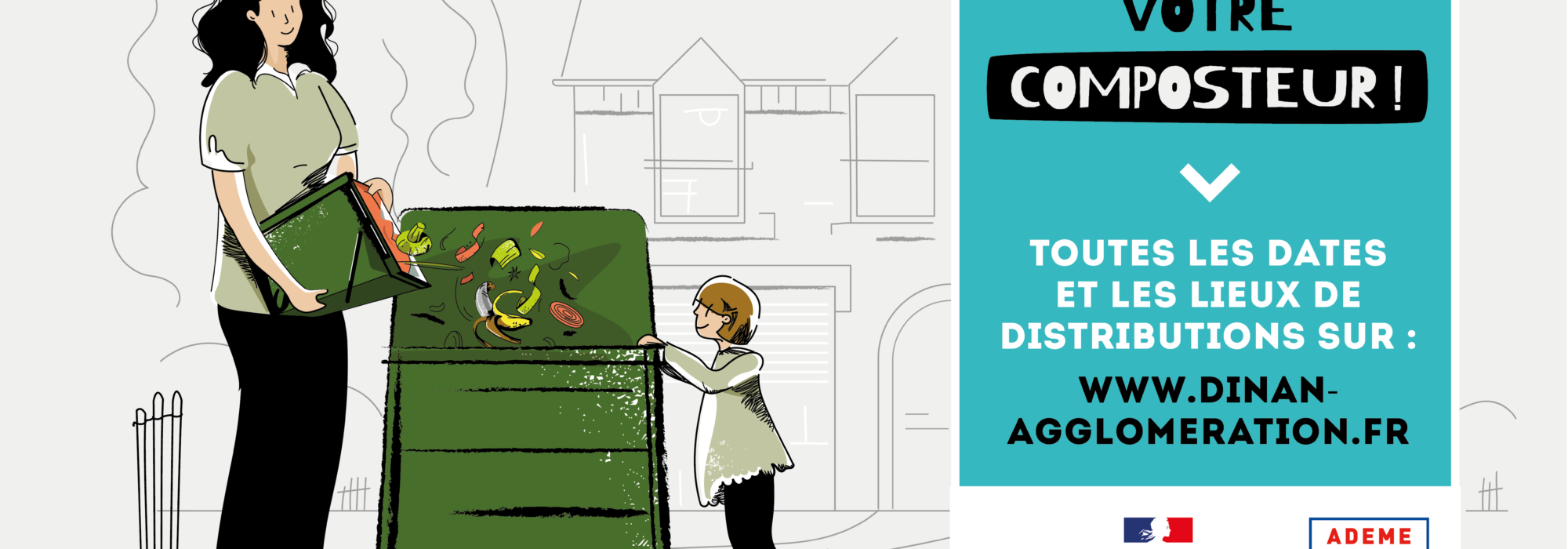 Réservez votre composteur ! Toutes les dates et les lieux de distribution sur www.dinan-agglomeration.fr